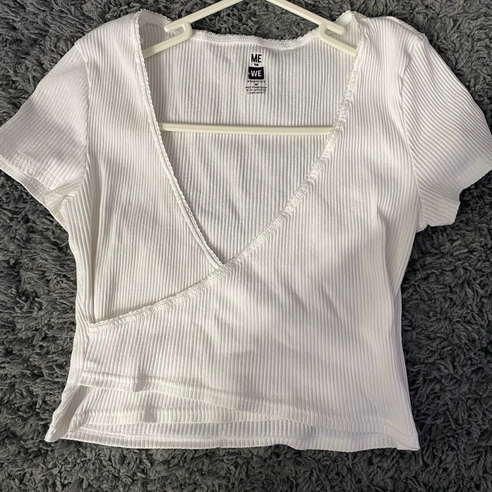 White wrap top